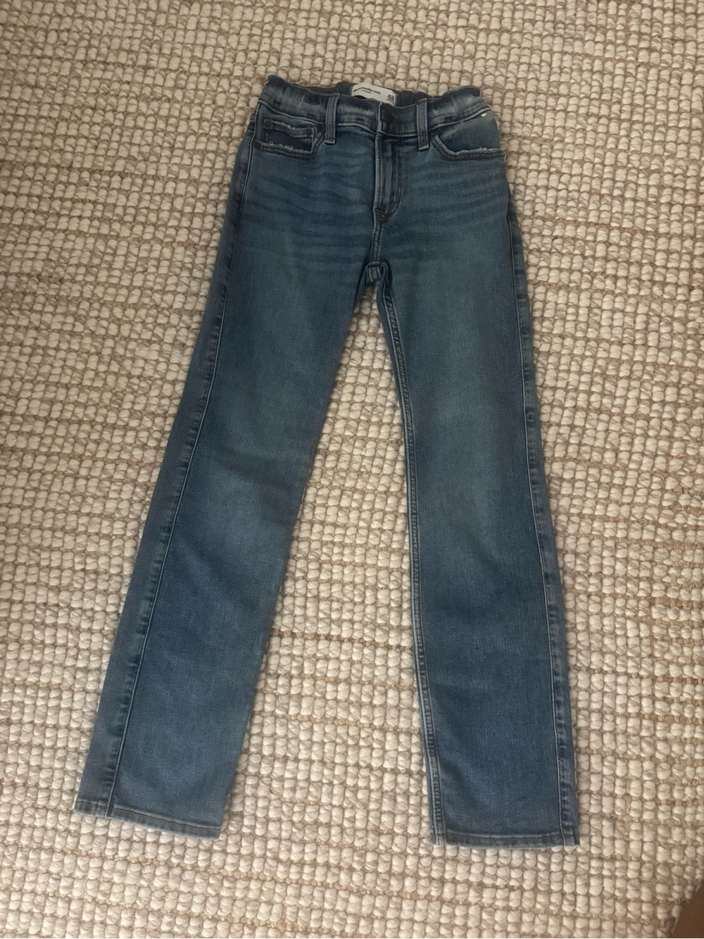 Abercrombie & Fitch Boys Medium Blue Straight Jeans Long